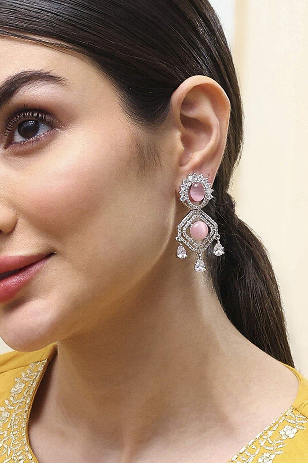 Light Pink Alloy Drop & Danglers image number 1