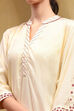 Off-White Solid Regular Fit Straight Kurta image number 1