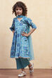 Coral Pink Polyester Flared Suit Set image number 3