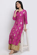 Yellow Viscose Straight Kurta image number 2
