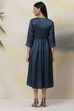 Turquoise Flared Modal Kurta image number 5