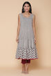 Terracotta Cotton Silk Double Layered Embroidered Kurta image number 2