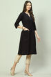 Blue Cotton Solid Kurti image number 3