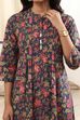 Navy Cotton Straight Kurta image number 1