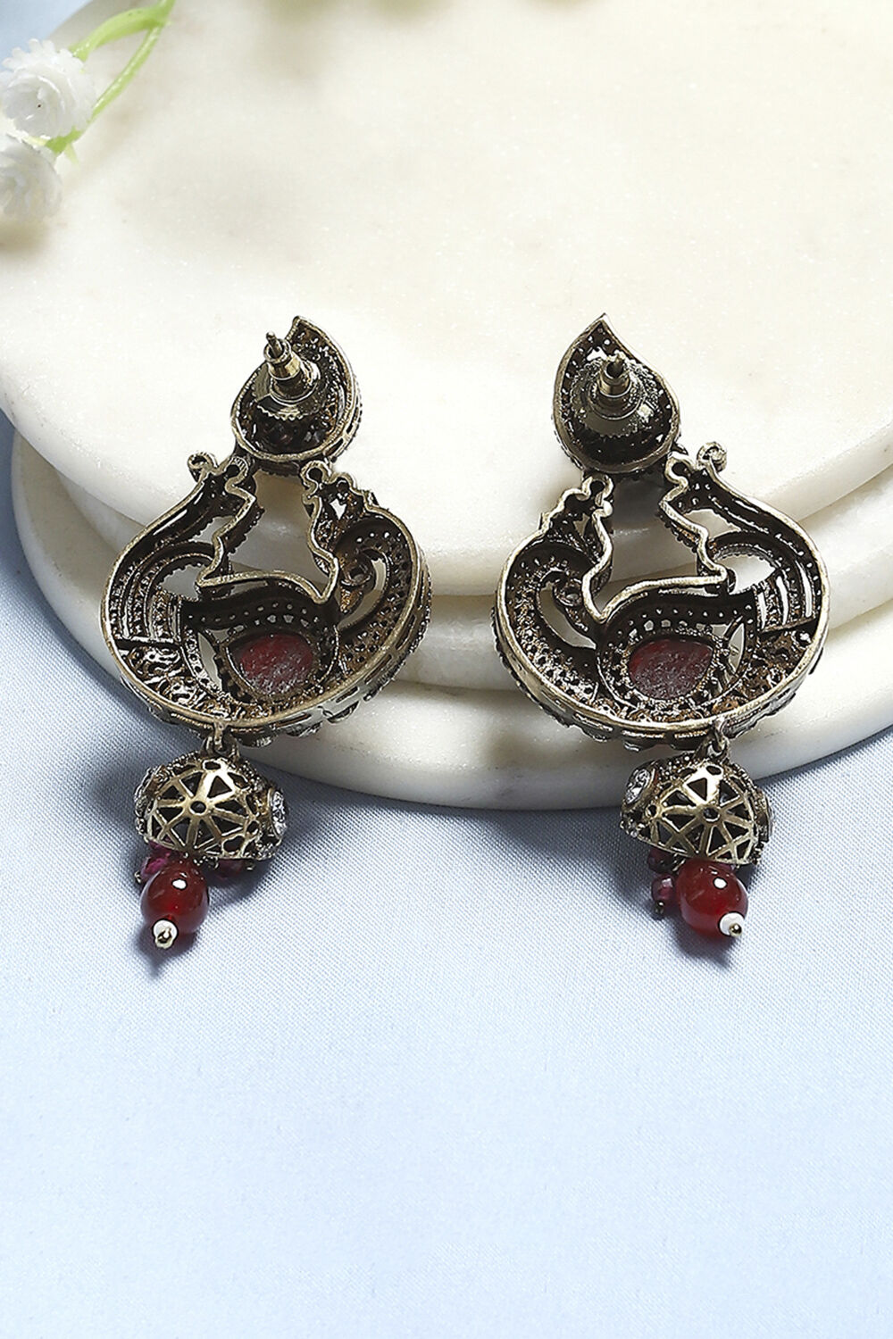 Red Brass Drop & Danglers image number 2