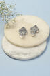 Pink Green Brass Earrings image number 2