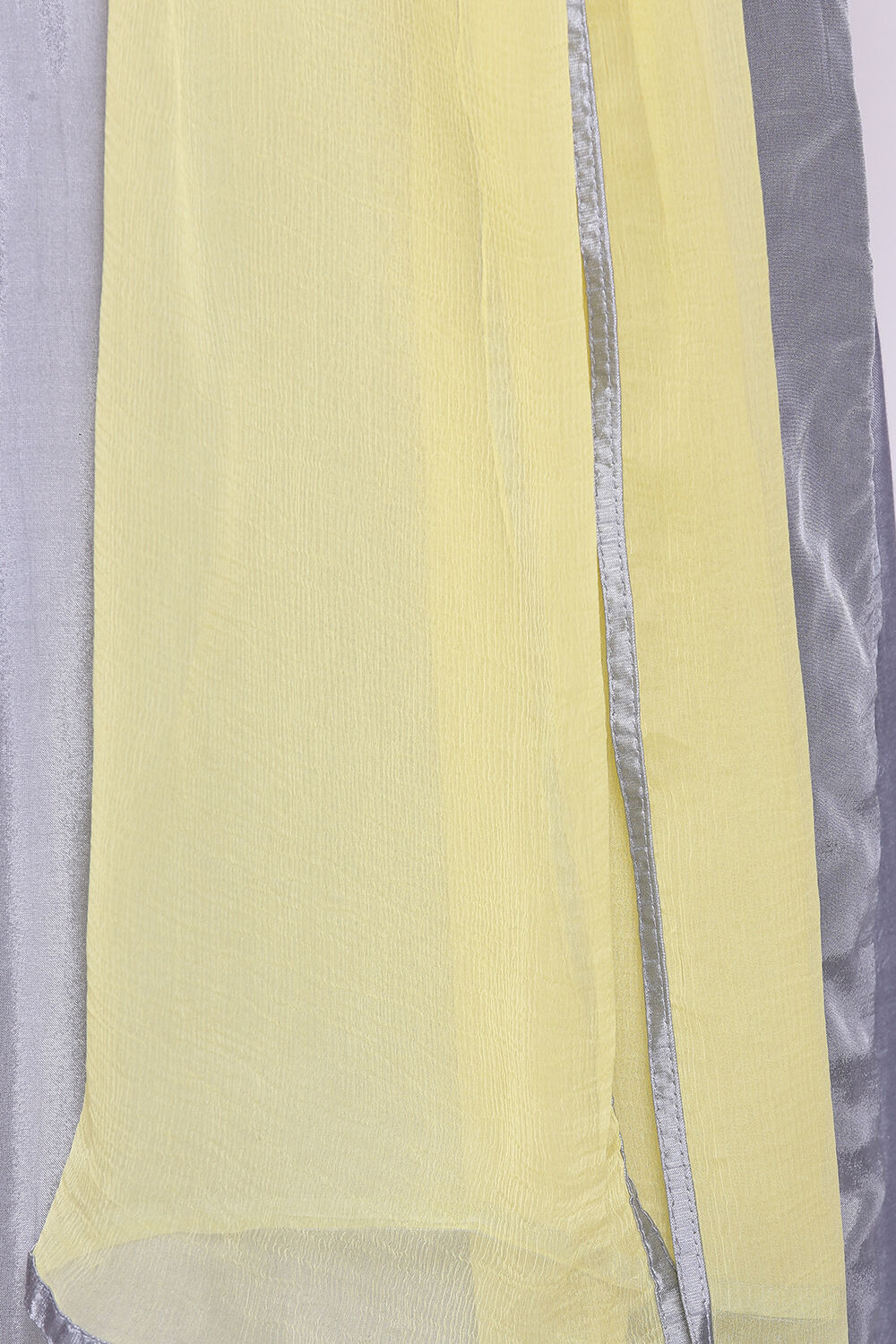 Blue Chanderi Unstitched Suit Set image number 1