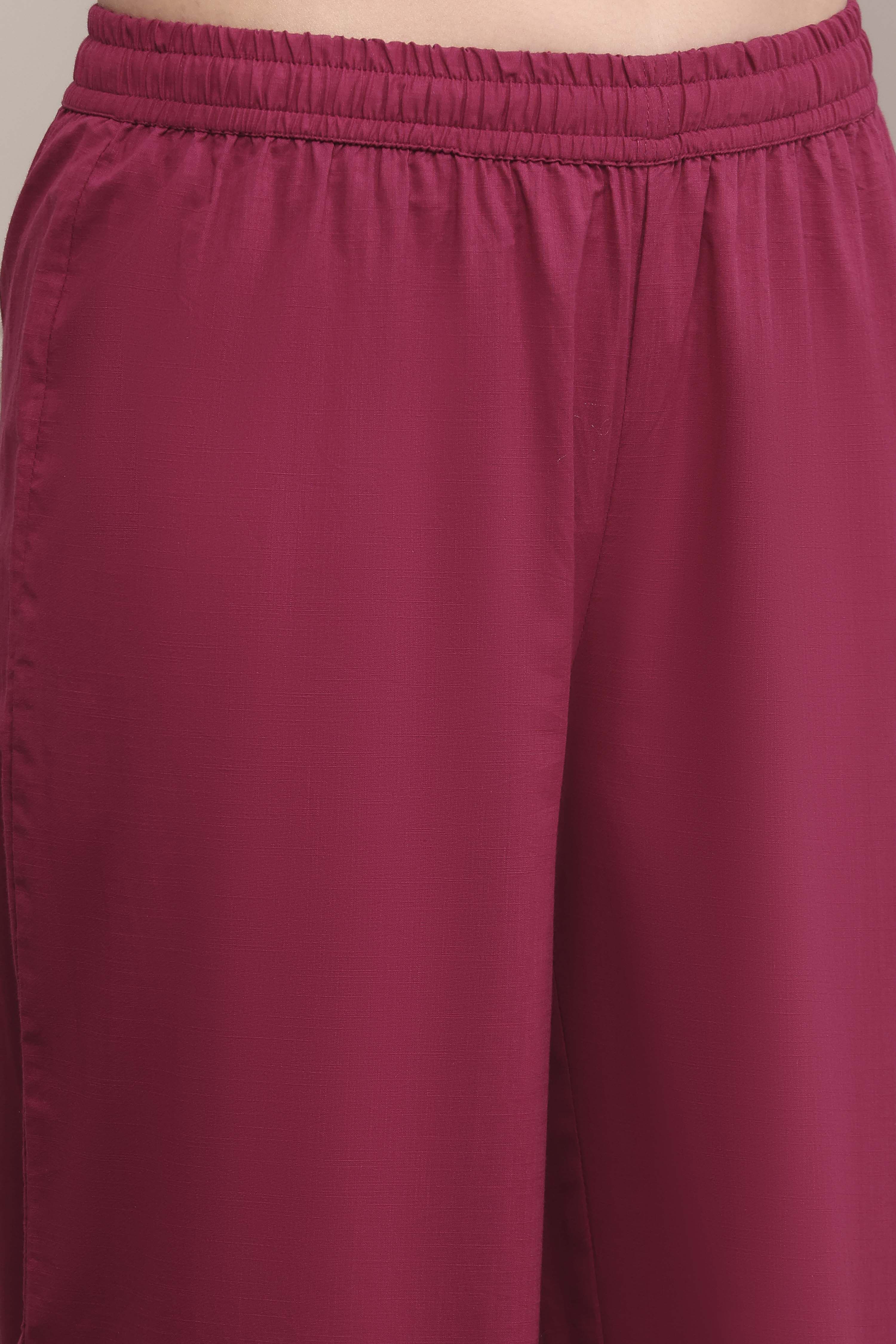 Charcoal Cotton Kalidar Printed Kurta Pants Set image number 2