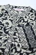 Black Cotton A-Line Printed Kurta image number 1