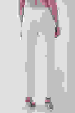 White Solid Flared Pants image number 5