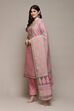 Purple Chanderi Machine Embroidered Unstitched Suit Set image number 6