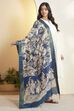 Blue Chennur Silk Printed Dupatta image number 4