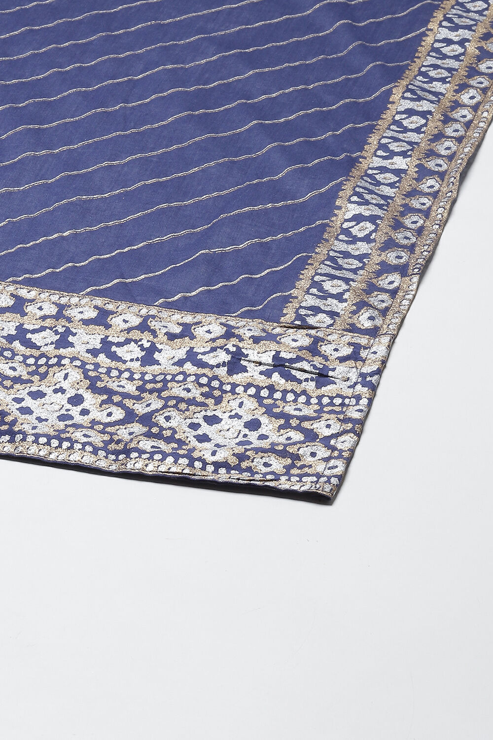 Cherry Red Cotton Anarkali Kurta Churidar Suit Set image number 3