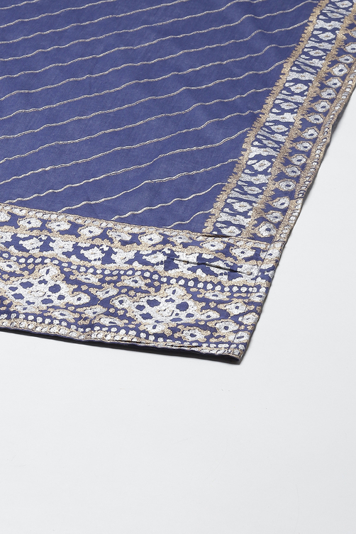 Cherry Red Cotton Anarkali Kurta Churidar Suit Set image number 3