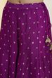Black Viscose Rayon Embroidered Fusion Set image number 2