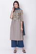 Blue Cotton Solid Dupatta image number 1