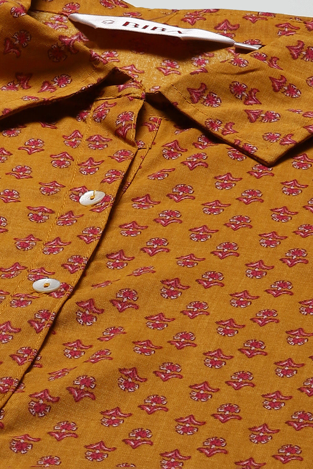 Yellow Rayon Straight Printed 2 Piece Set image number 1