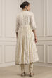 Off-White Cotton Foil Printed Anarkali Suit Set image number 3
