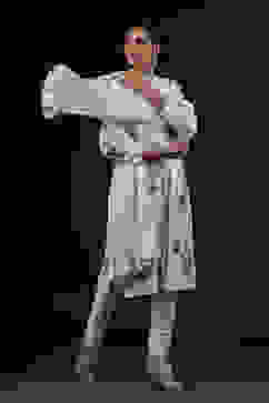 Rohit Bal Ivory Cotton Silk Straight Printed Suit Set image number 10