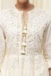 Off-White Cotton Embellished Anarkali Suit Set image number 1