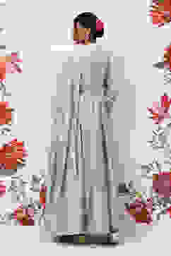 Rohit Bal Powder Blue Cotton Blend Anarkali Kurta Suit Set image number 4