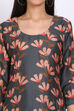 Easy Stitch Charcoal Black Raw Silk Embellished Suit image number 1