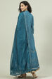 Off White Flared Kurta Skirt Kurta Skirt Suit Set image number 4
