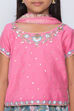 Light Pink Art Silk Straight Lehenga Set image number 1