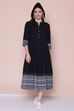 Blue Cotton A-line Dress image number 0