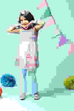 Powder Blue Cotton Straight 2 Piece Set image number 0