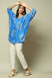 Blue LIVA Straight Printed Top image number 6