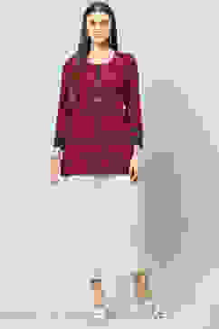 Off White Rayon Solid Palazzo image number 5