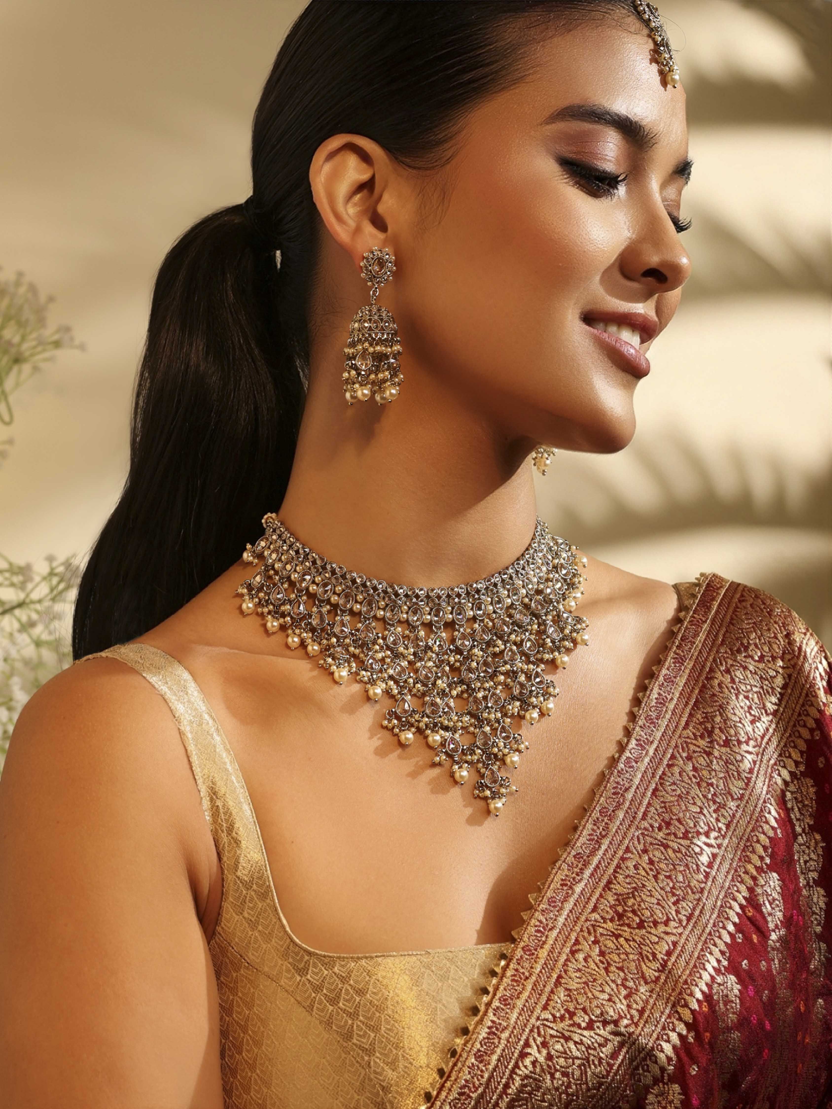 biba Champagne Brass Necklace SetChampagne Brass Necklace Set-picture-81