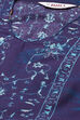 Indigo Cotton Printed Short Kurti image number 1