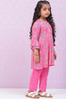 Pink Rayon Kalidar Printed Kurta Set image number 5