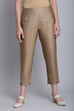 Brown Viscose Silk Pants image number 0