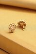 Pearl Brass Gold-Plated Cluster Stud Earrings image number 2