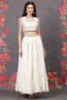 Off White Cotton Silk Straight Yarndyed Suit Set image number 2