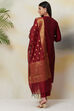 Navy Blue Poly Viscose Straight Kurta Slim Pant Suit Set image number 7