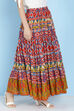 Black Cotton Long Skirt image number 3