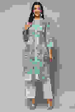 Mint Blue Viscose Straight Kurti image number 5