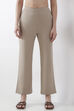 Beige Viscose Blend Wide Leg Pants image number 4