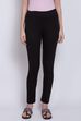Black Viscose Lycra Solid Leggings image number 0