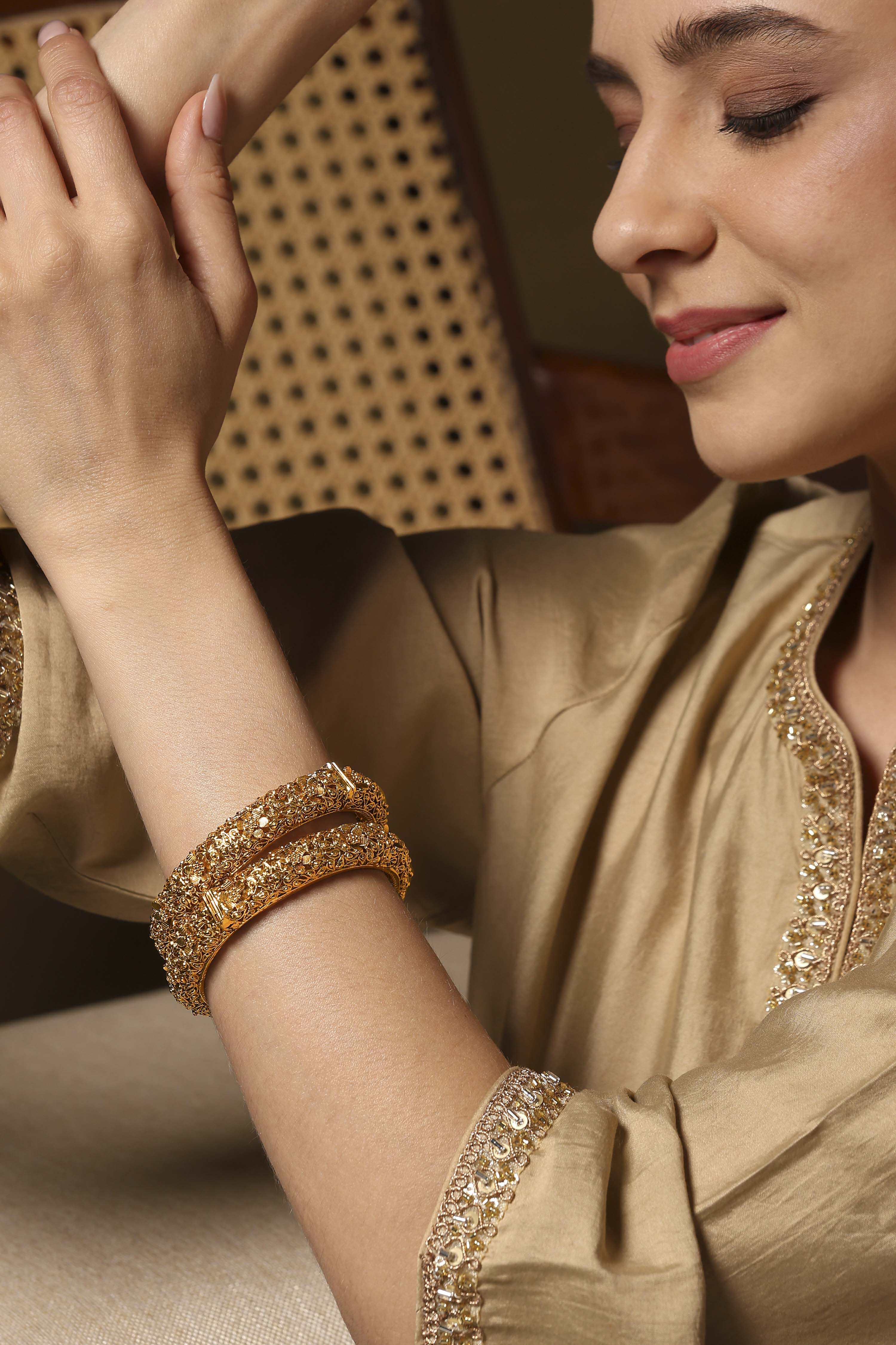Gold Brass Bangles image number 1