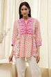 Pink Straight Short Kurta image number 5