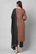 Black Satin Easy Stitch Suit Set image number 9