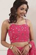 Pink Poly Georgette Regular Saree image number 1