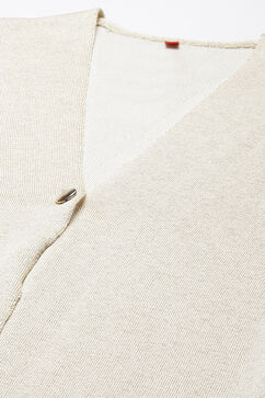 Beige Acrylic Yarndyed Shrug image number 1