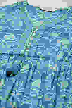 Turquoise Printed Tiered Dress image number 5