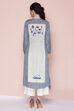 Blue Viscose A-line Tunic Pants Set image number 6